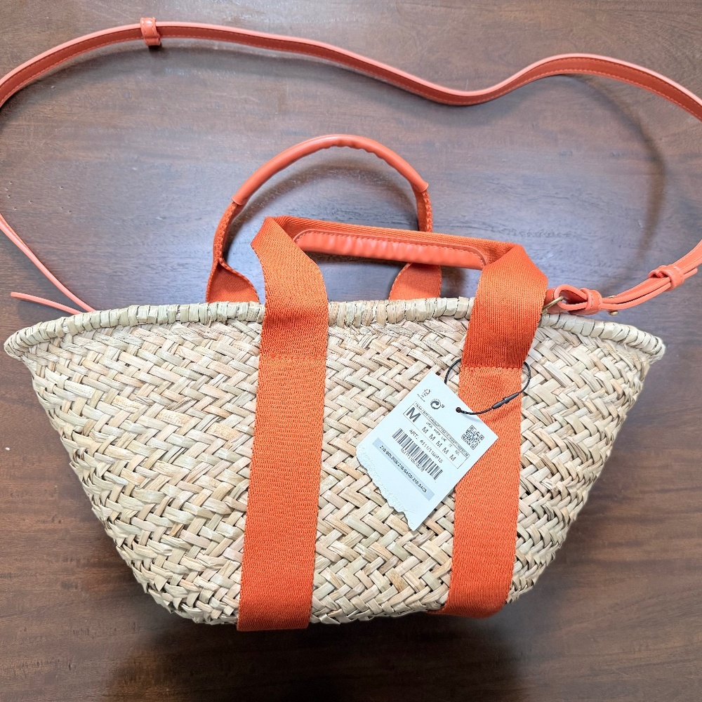 NWT Zara straw purse